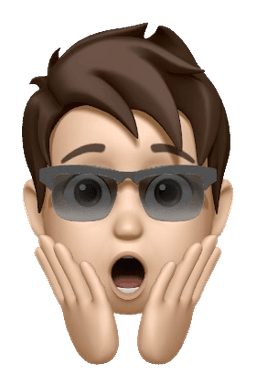 memoji surprised with sunglasses because of the light mode